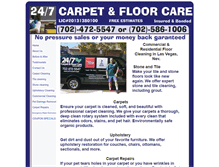 Tablet Screenshot of 24-7carpetfloorcare.com